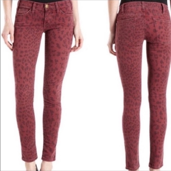 the current/Elliot skinny red animal print jeans 29 - Picture 1 of 5